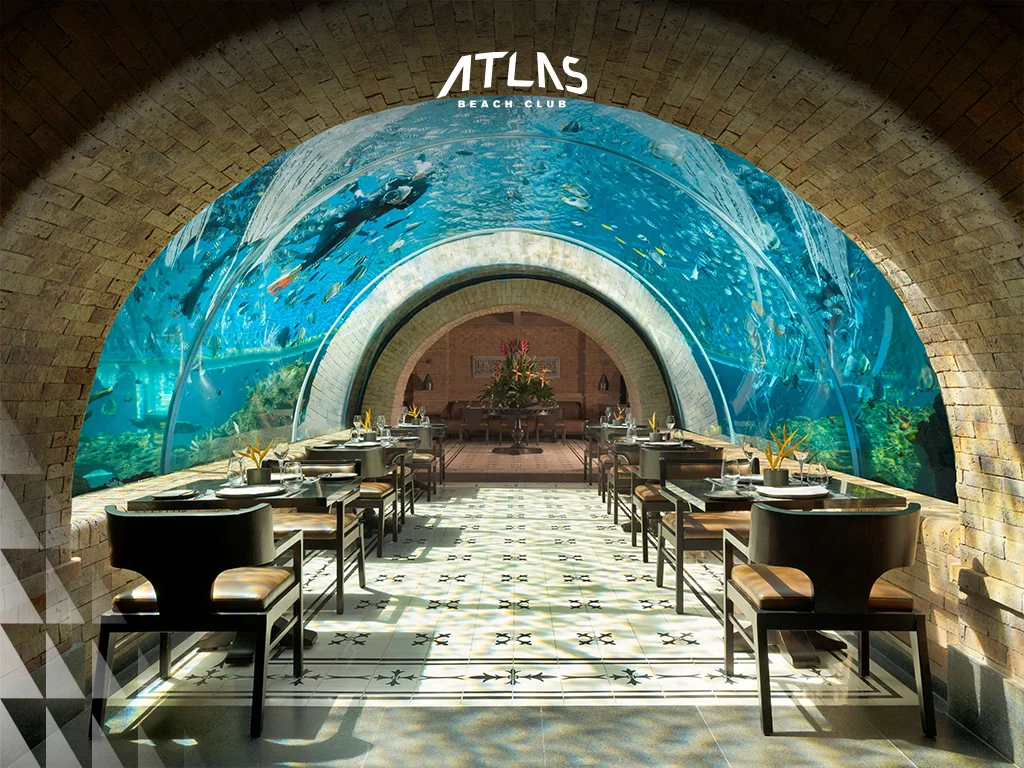 restaurant in aquarium